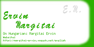 ervin margitai business card